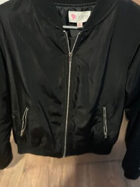 Black leather jacket